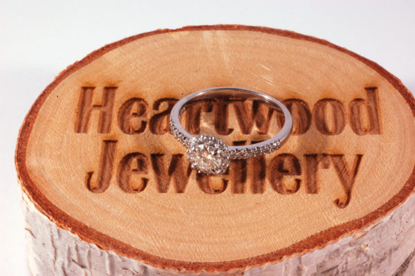 Platinum diamond set halo ring - Image 3