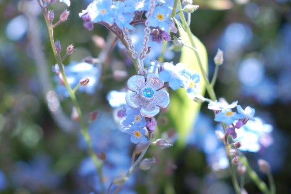 Silver Topaz Flower Pendant - Image 5