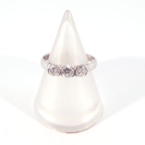 Diamond and Platinum 3 Stone Ring
