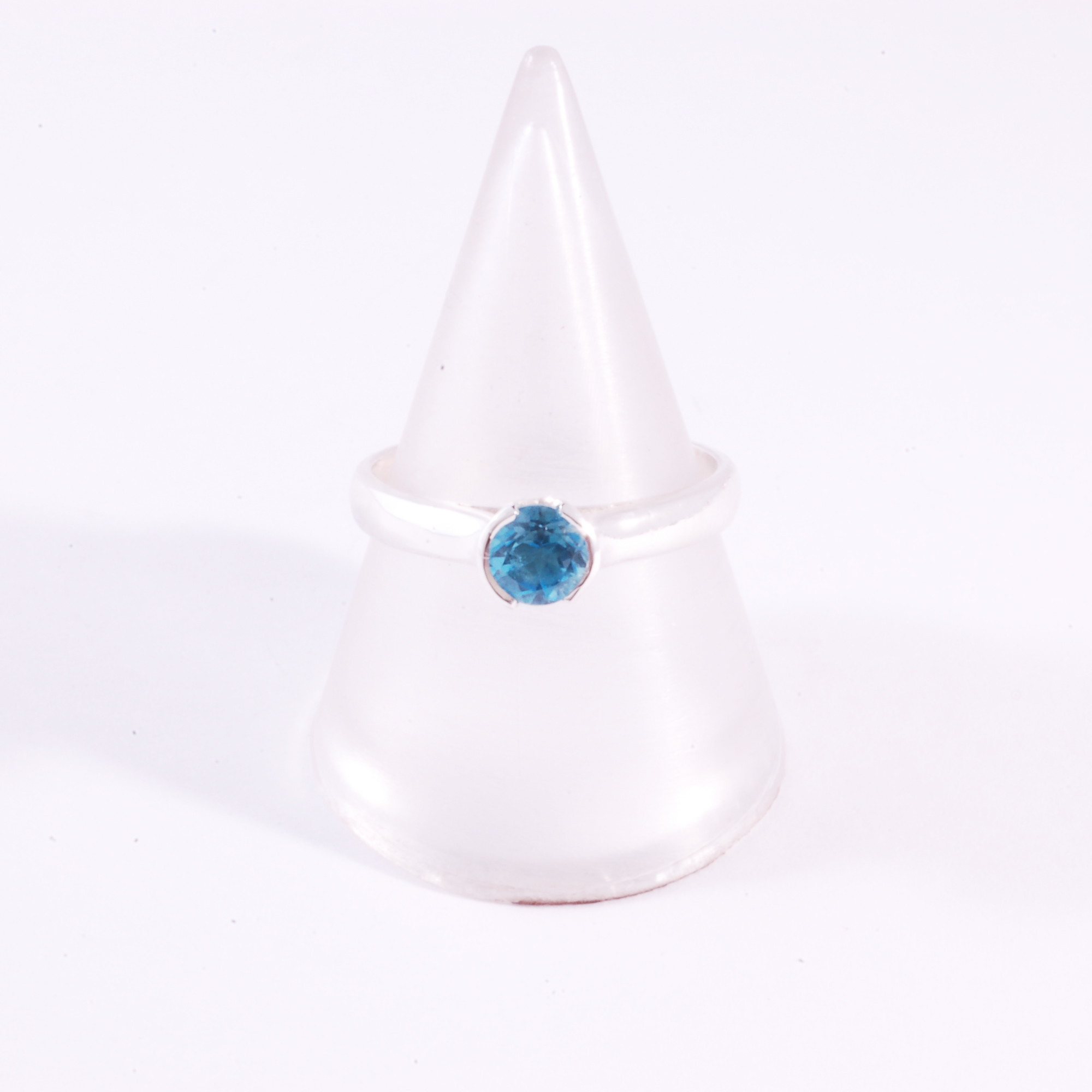 V Set Topaz Ring