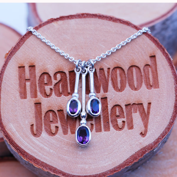 Silver Trilogy Amethyst Pendant - Image 3
