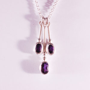 Silver Trilogy Amethyst Pendant