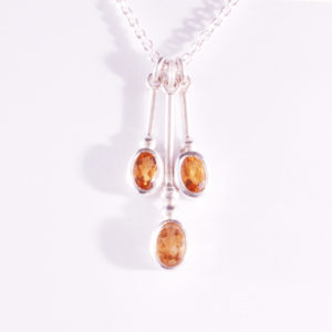 Silver Trilogy Citrine Pendant