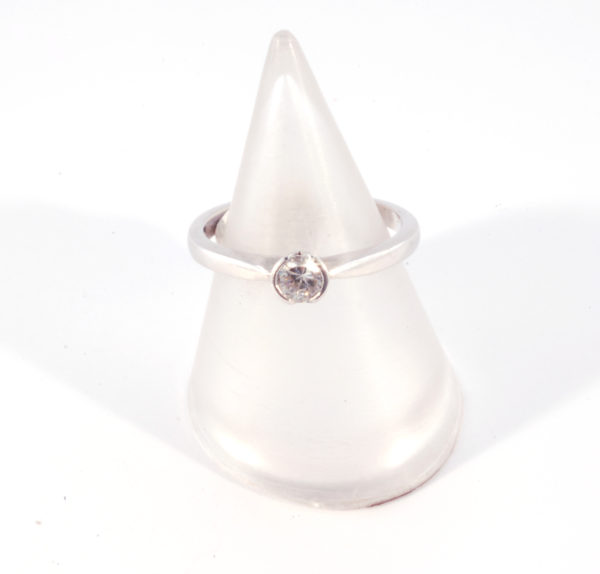 9ct White Gold Diamond Set Ring